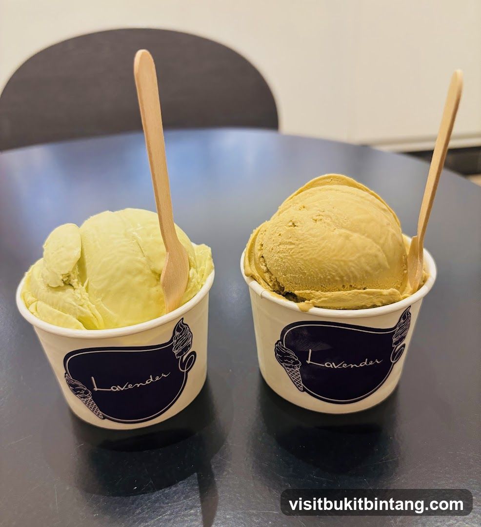 Two cups of ice cream