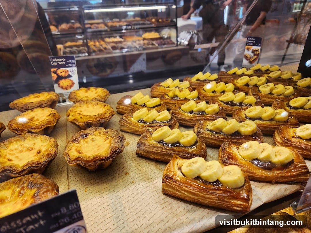 Pastries in a Display Case