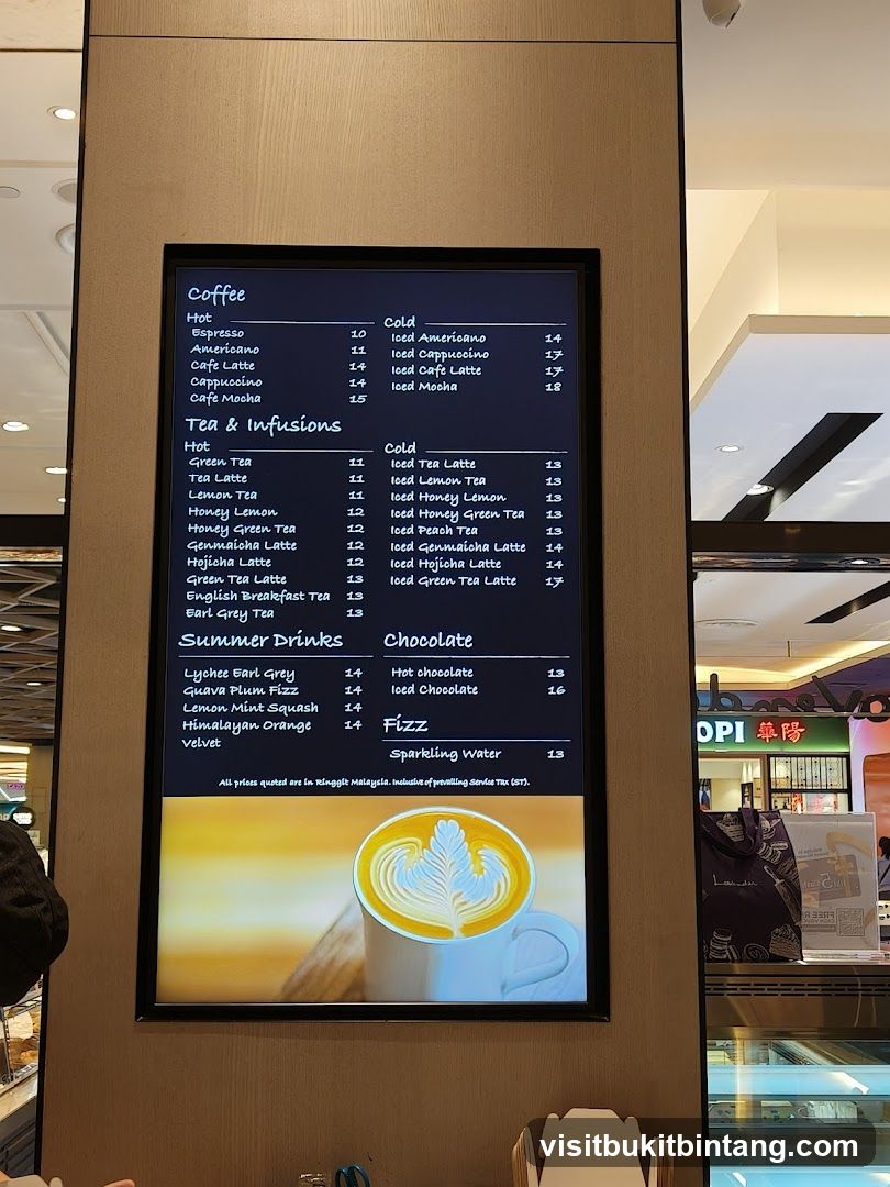 Coffee and Tea Menu