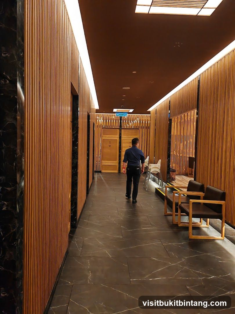 Modern Hallway with Wooden Paneling