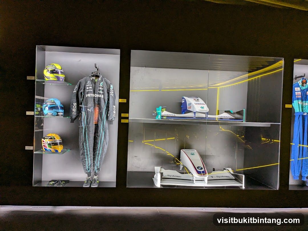 Formula 1 Racing Memorabilia Display