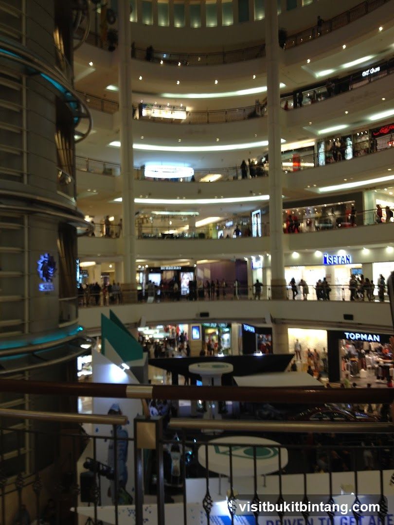 Interior of a multi-level shopping mall