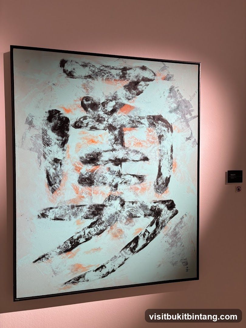 Abstract Painting with Calligraphy