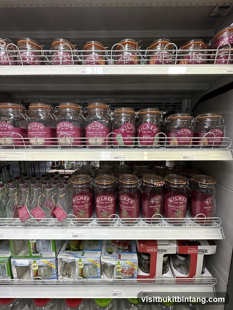 Jars and Bottles on Shelves