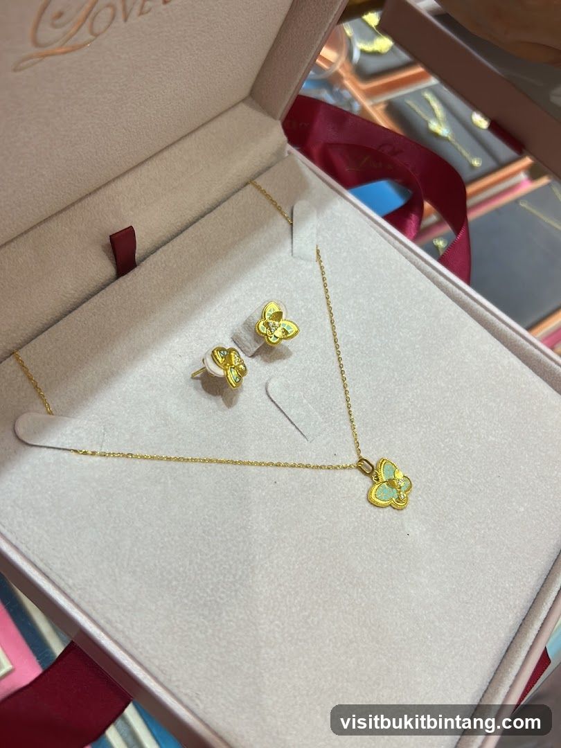 Butterfly jewelry set