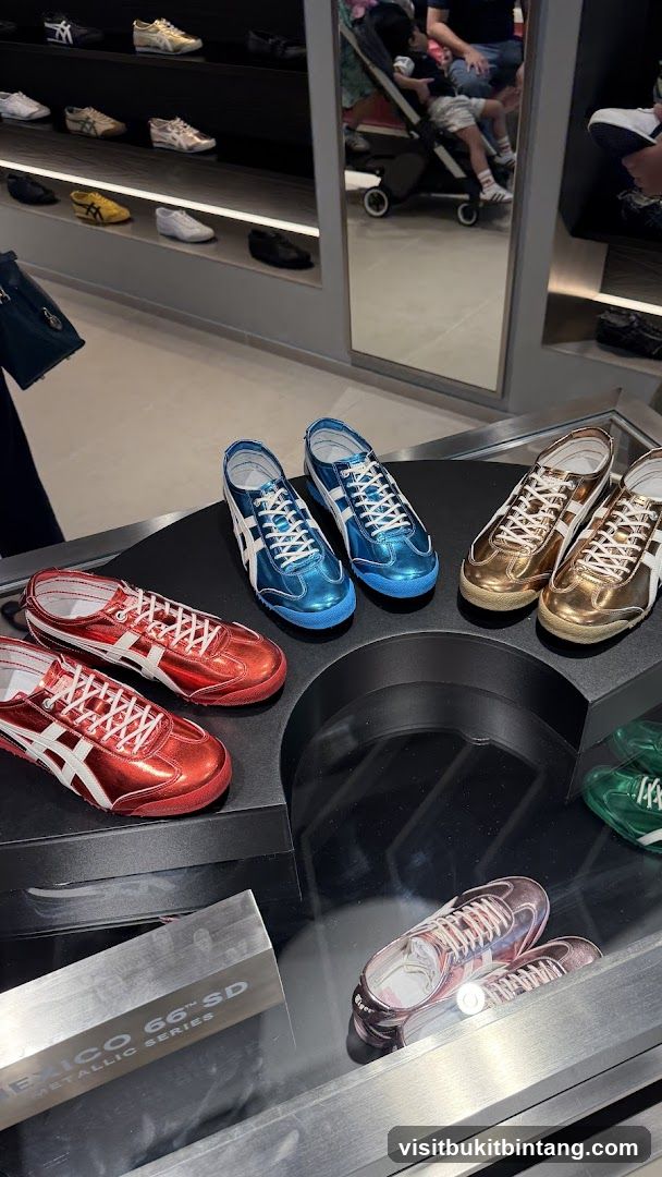Metallic Sneakers Display