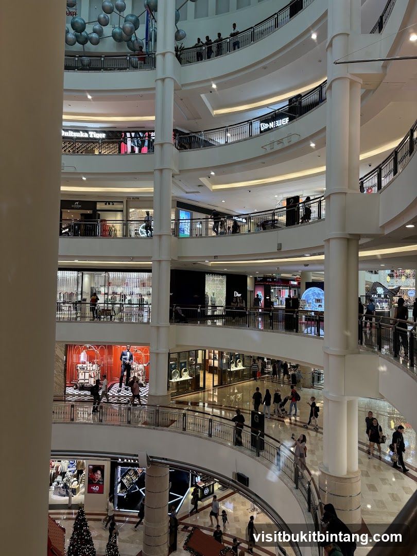 Interior of a multi-level shopping mall