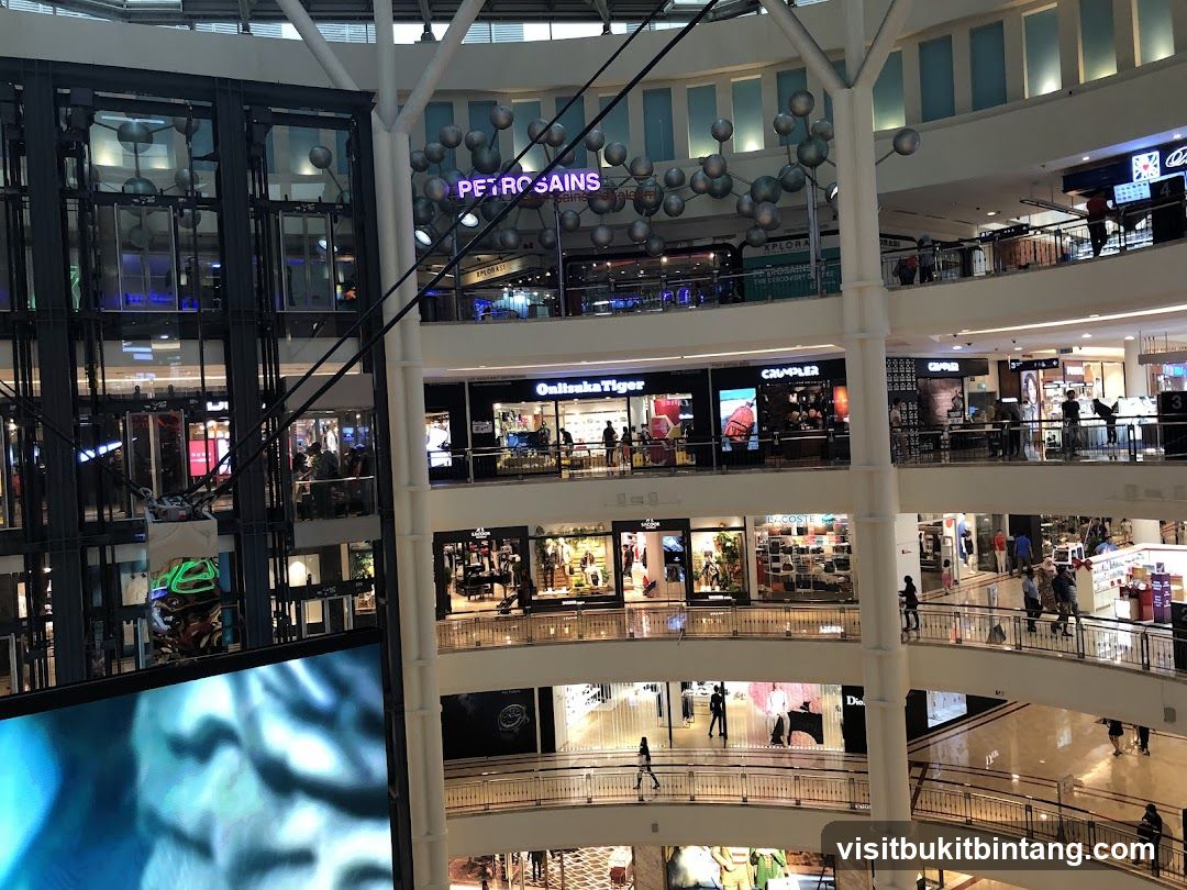 Interior of a multi-level shopping mall