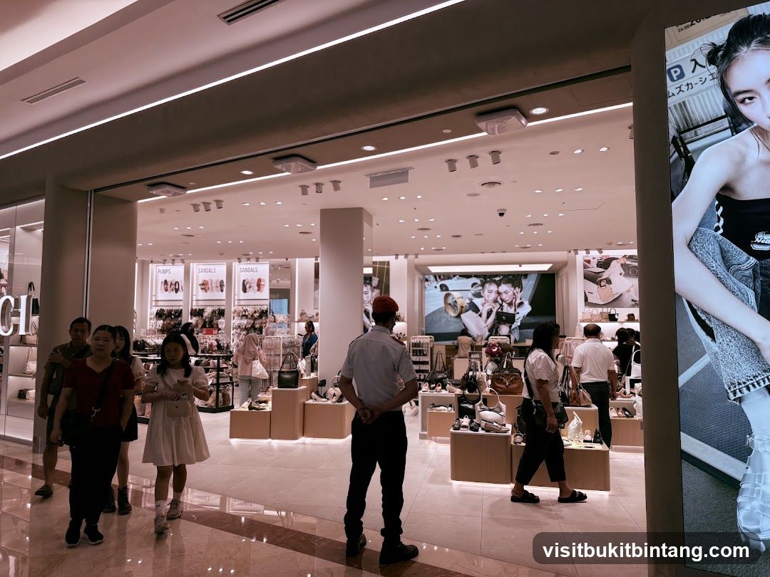 Shoppers in a well-lit retail store