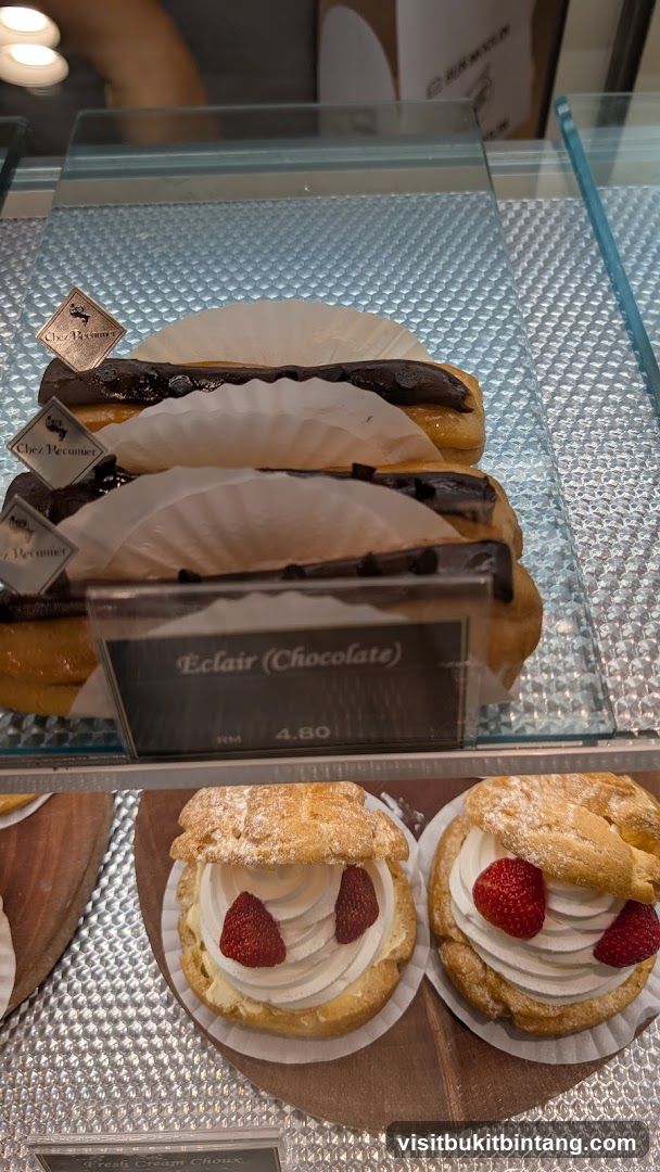 Pastries in a Display Case