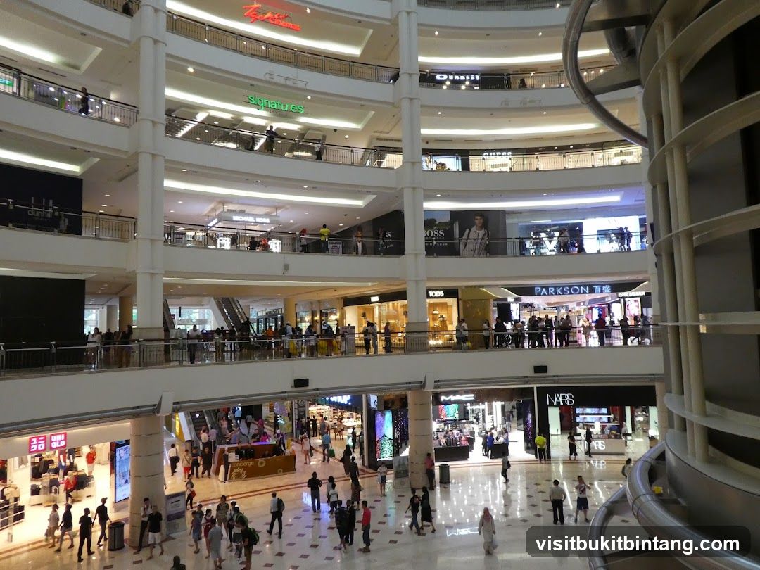 Interior of a multi-level shopping mall