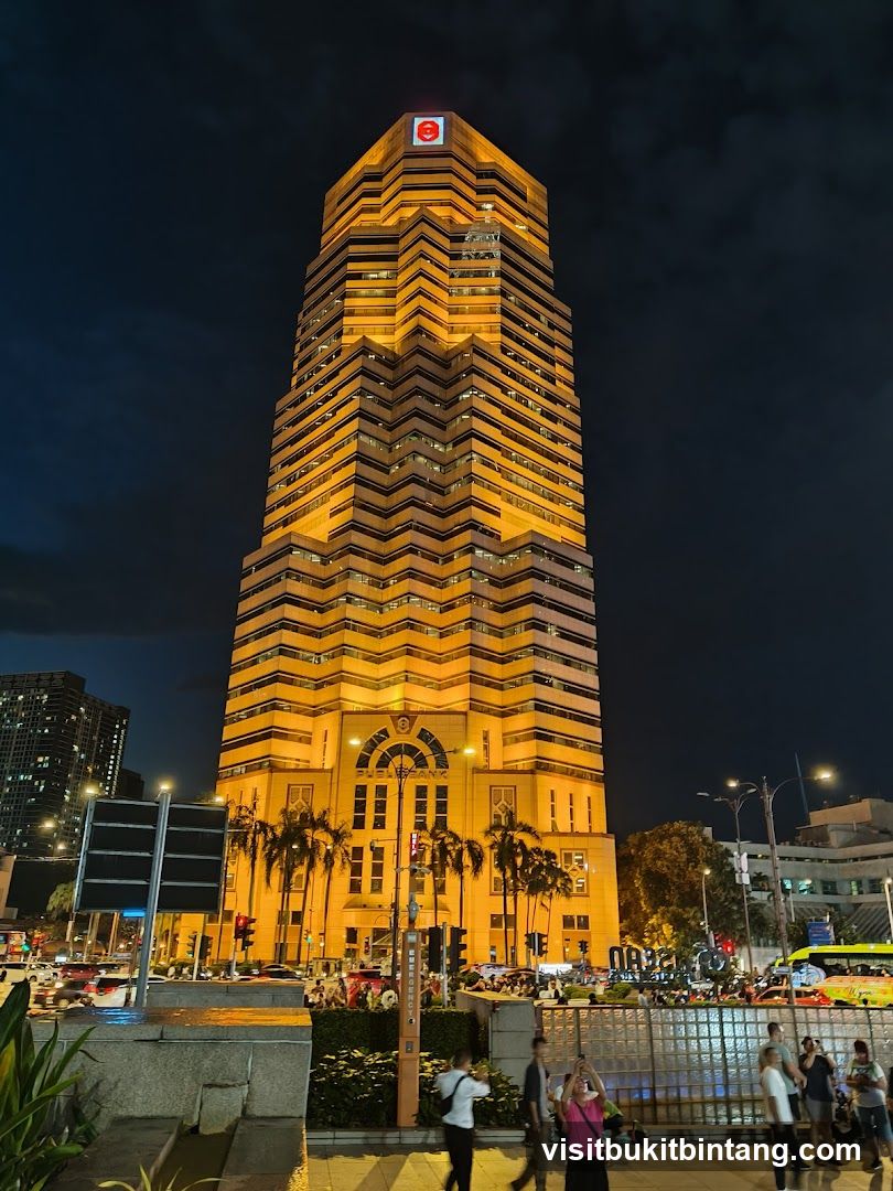 Illuminated Skyscraper at Night