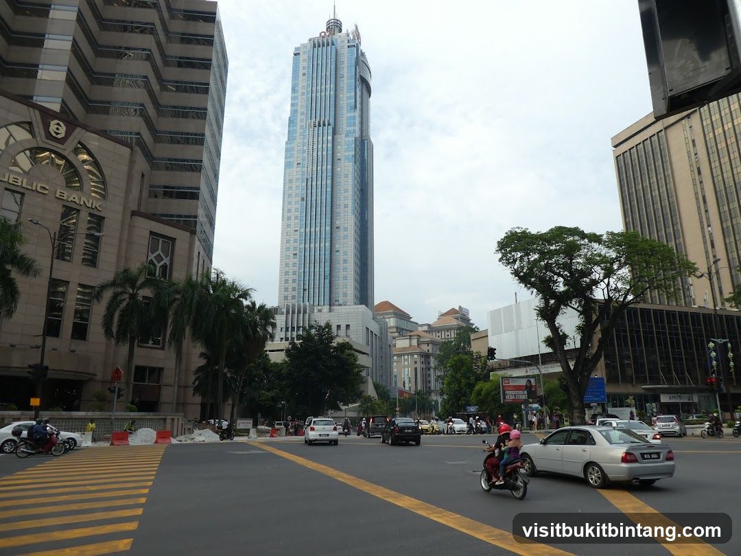 City Street Scene with Tall Buildings