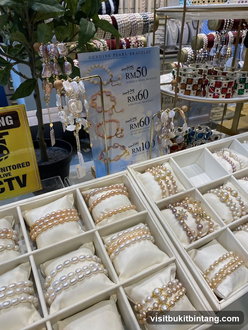 Pearl Bracelets Display