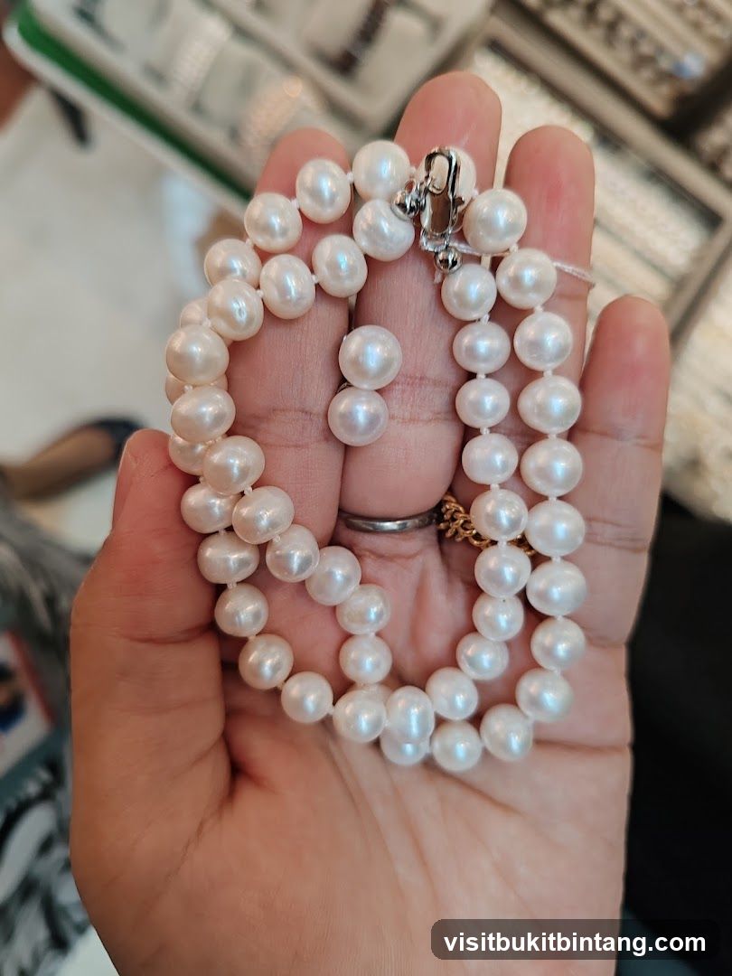Pearl bracelet and earrings