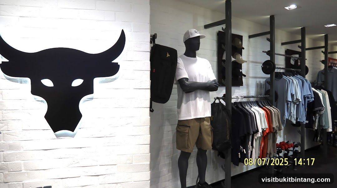 Clothing store interior with merchandise and mannequins