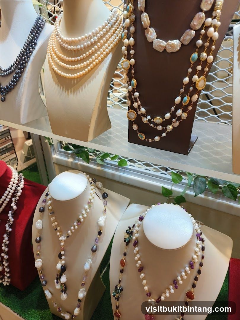 Pearl Necklaces Display