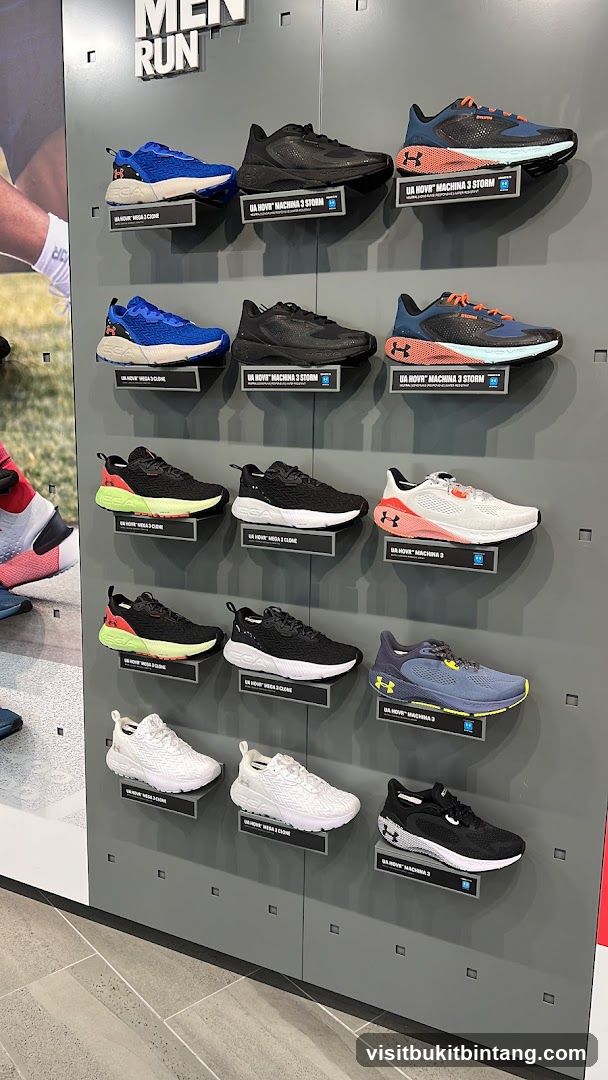 Under Armour Running Shoes Display
