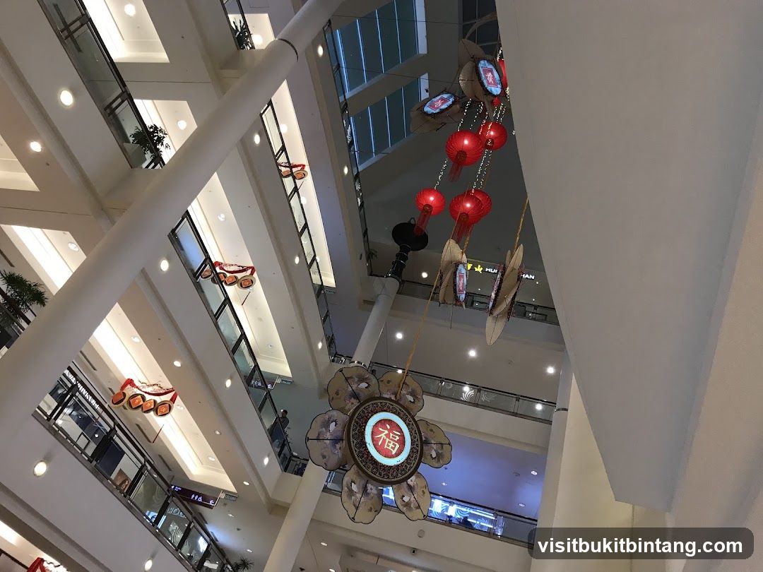 Mall Interior with Festive Decorations