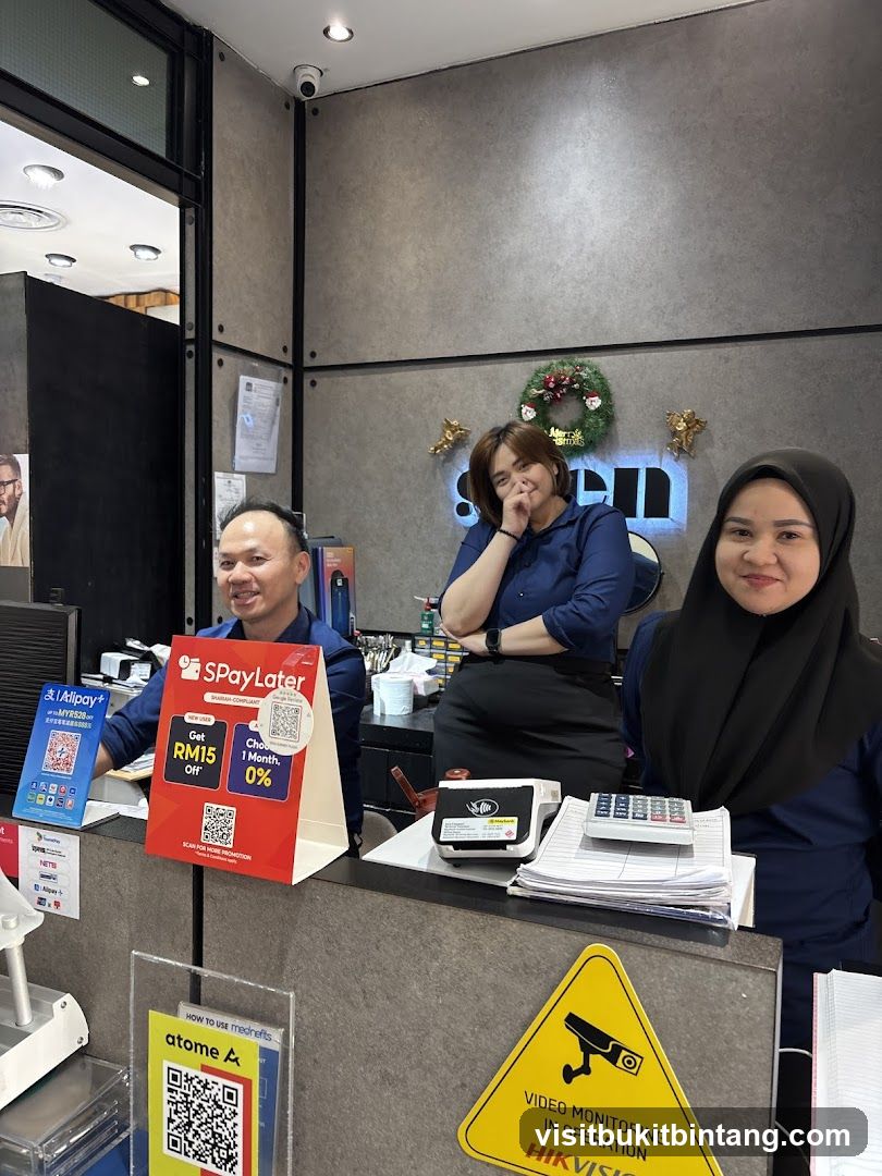 Store Counter with Staff