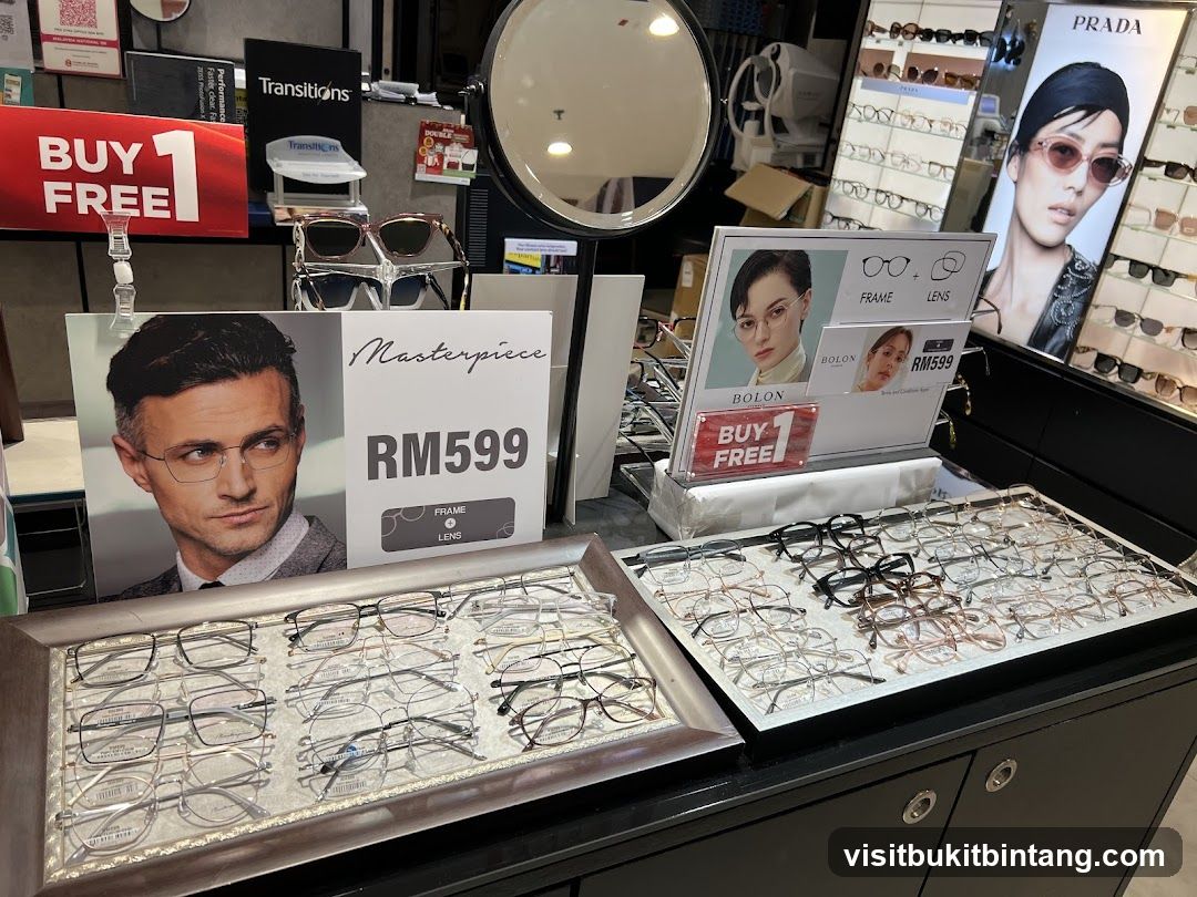 Eyewear display with promotions