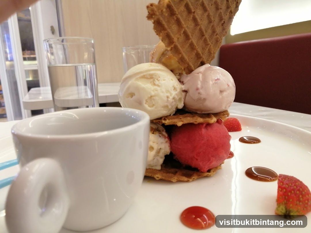 Ice Cream Waffle Dessert