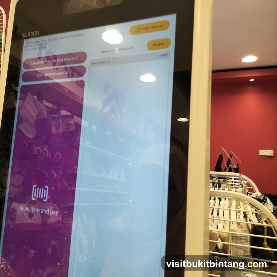 Self-checkout screen