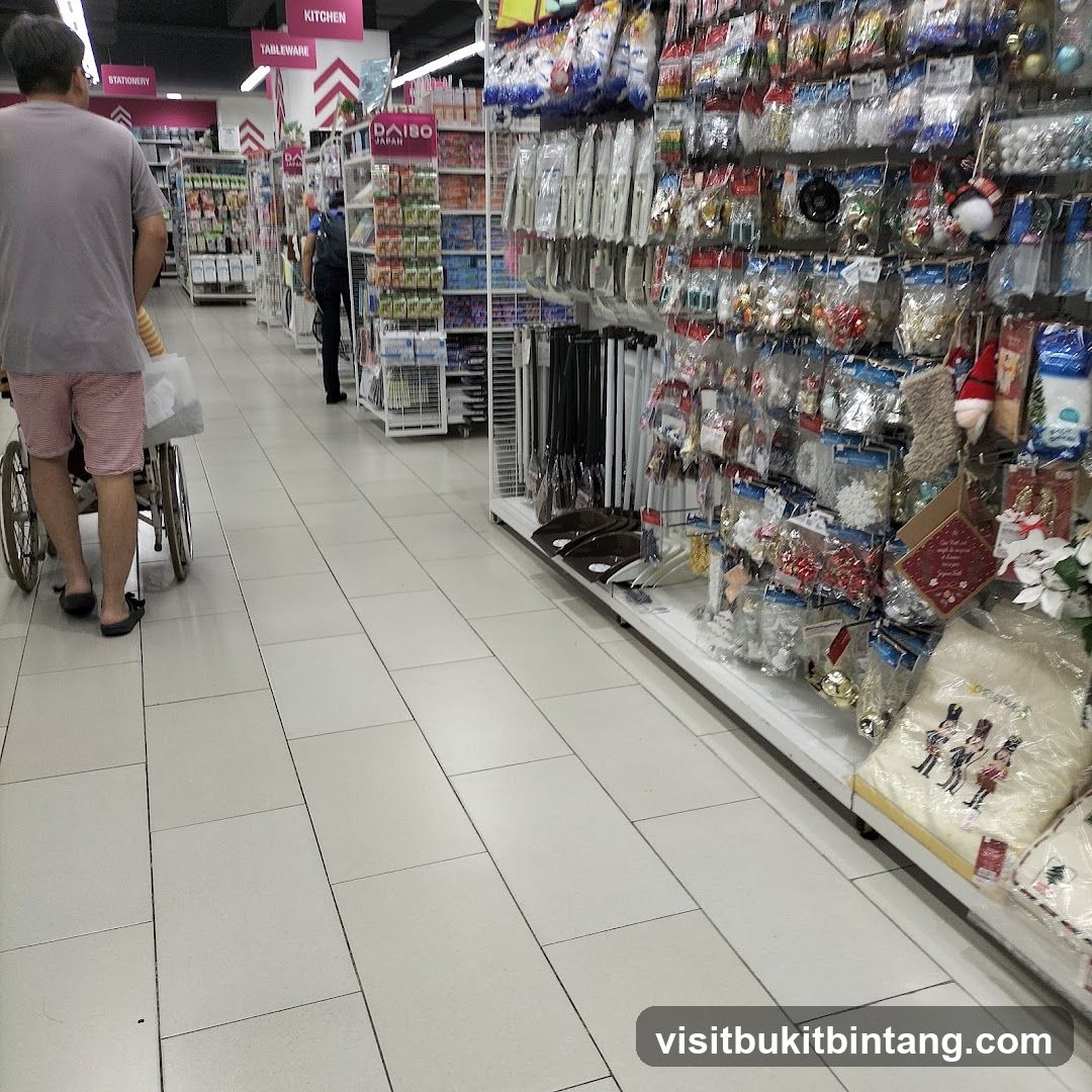 Aisle in a store with merchandise