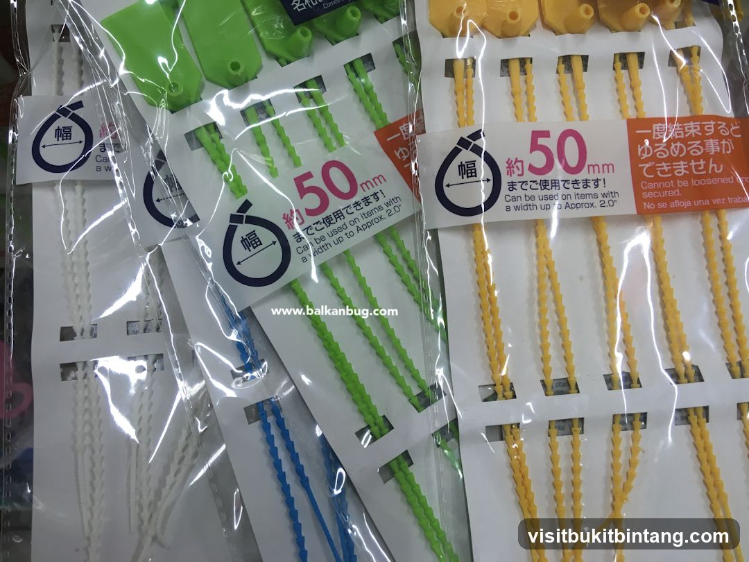 Packaging of colorful cable ties