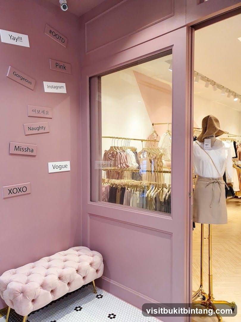 Pink Clothing Store Interior