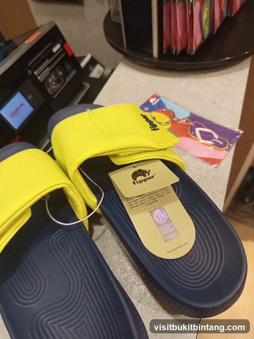 Flip-flops and keychain