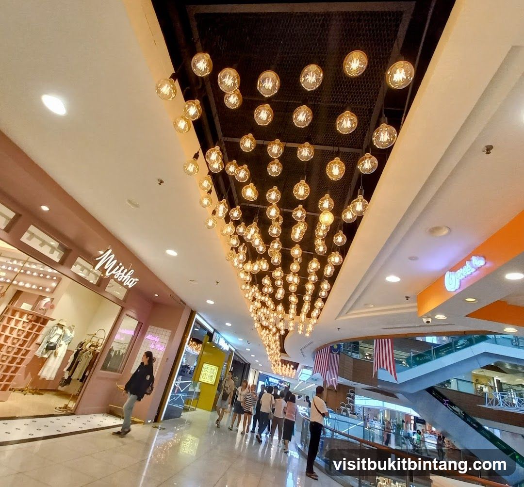 Mall Interior with Decorative Lighting
