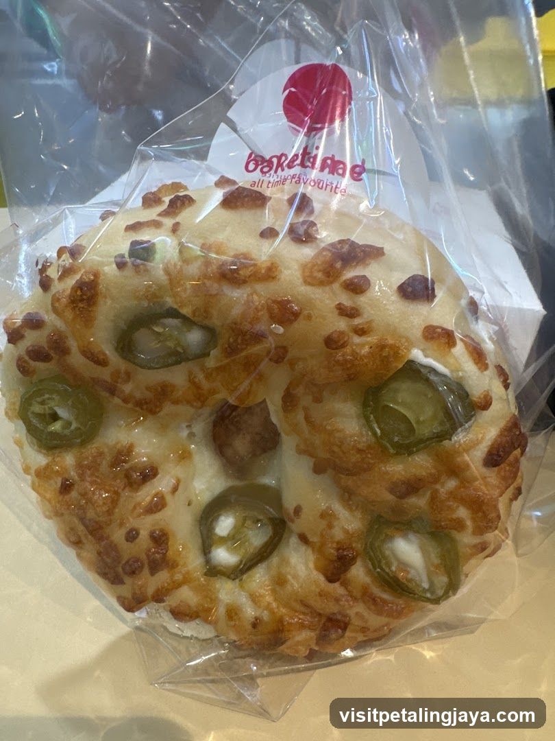 Bagel with Jalapeños and Cheese