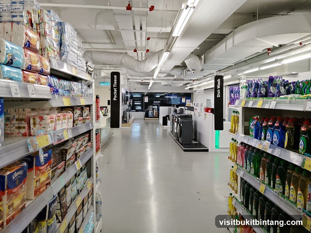 Aisle in a supermarket