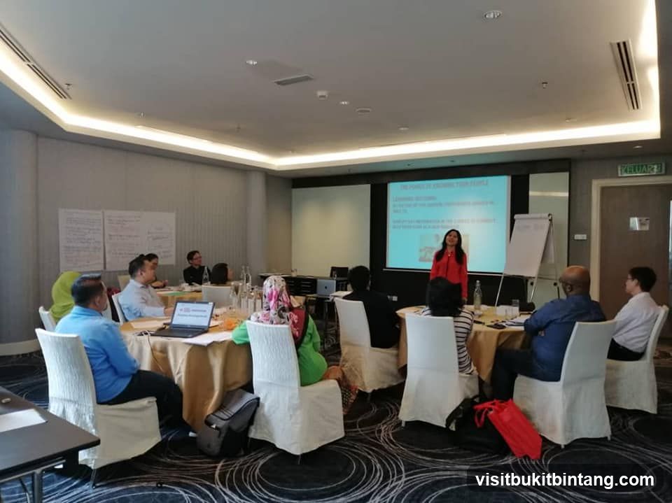 Presentation in a conference room