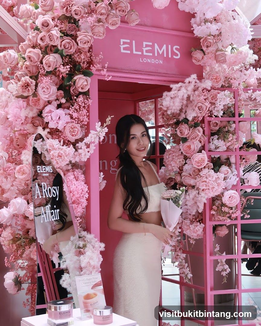 Woman Posing in a Floral Display