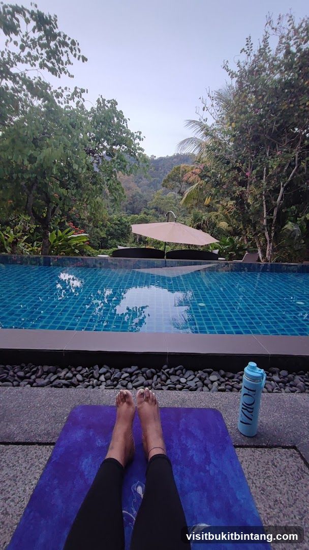 Yoga Mat by the Pool
