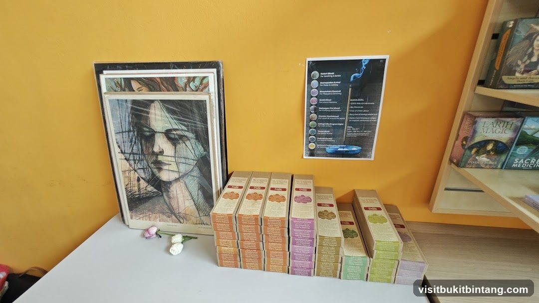 Incense and Books Display