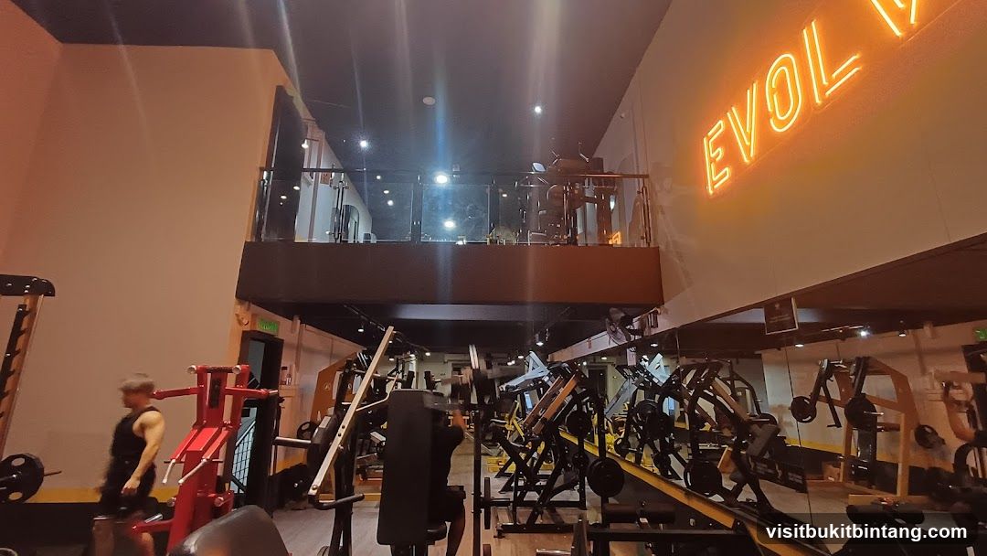 Gym Interior with Neon Sign