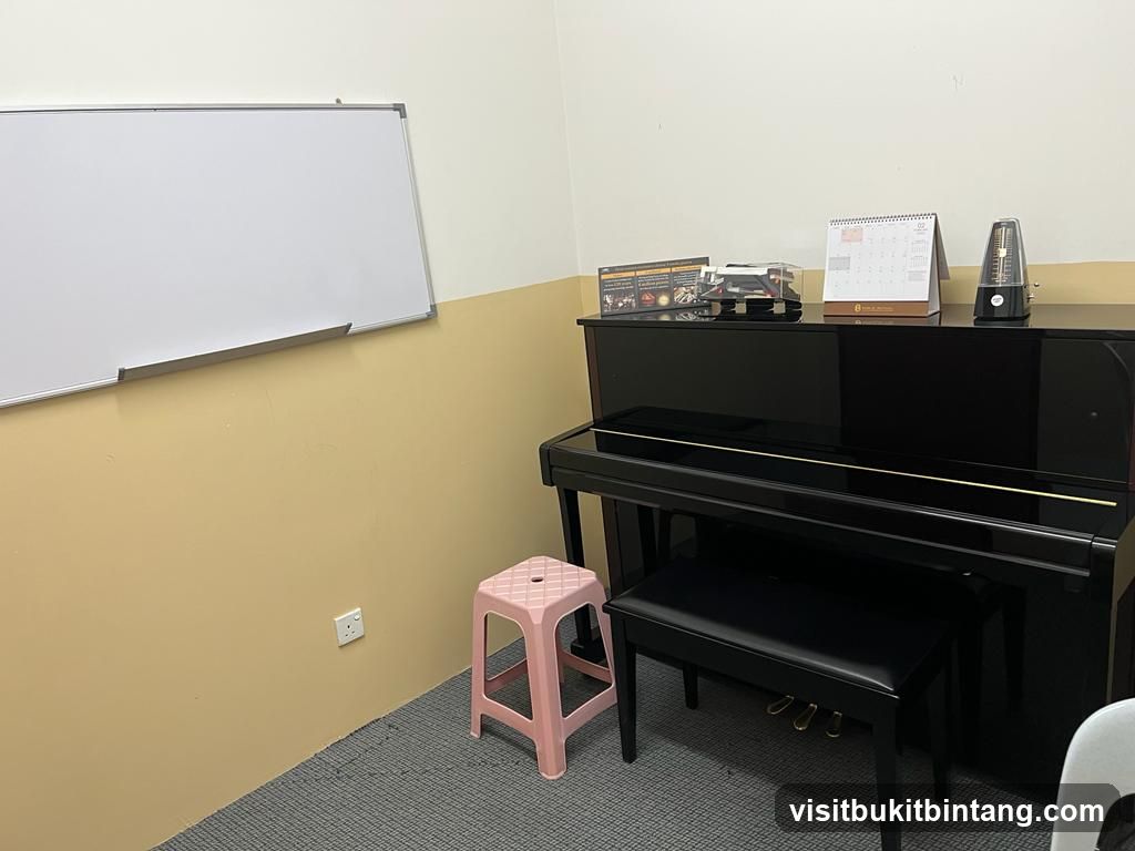 Piano practice room