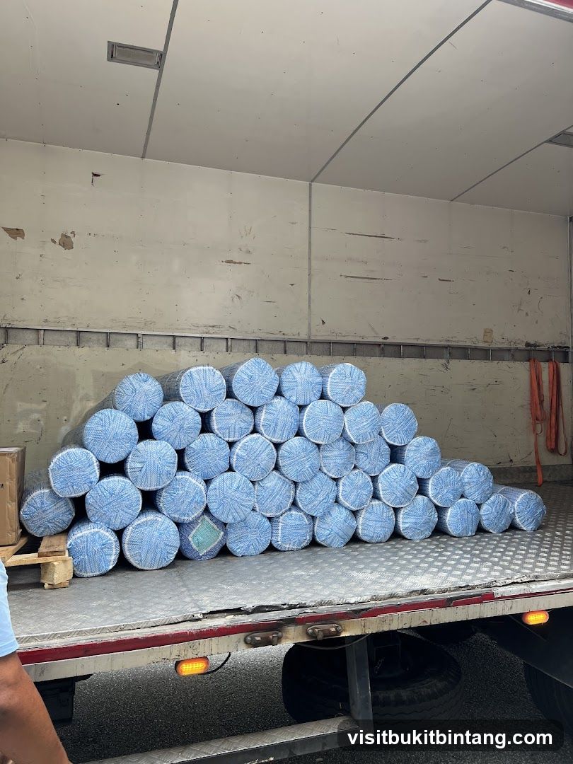 Rolled Goods in Truck Bed