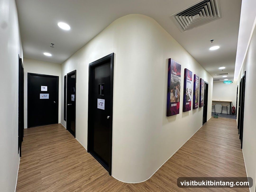 Hallway with Doors and Artwork
