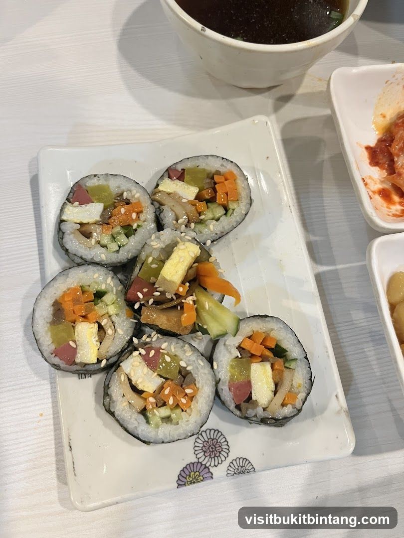 Kimbap and Side Dishes