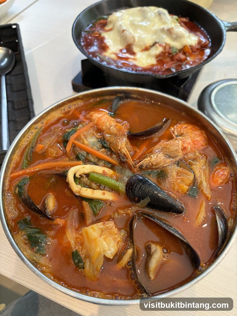 Seafood Noodle Soup and Baked Dish