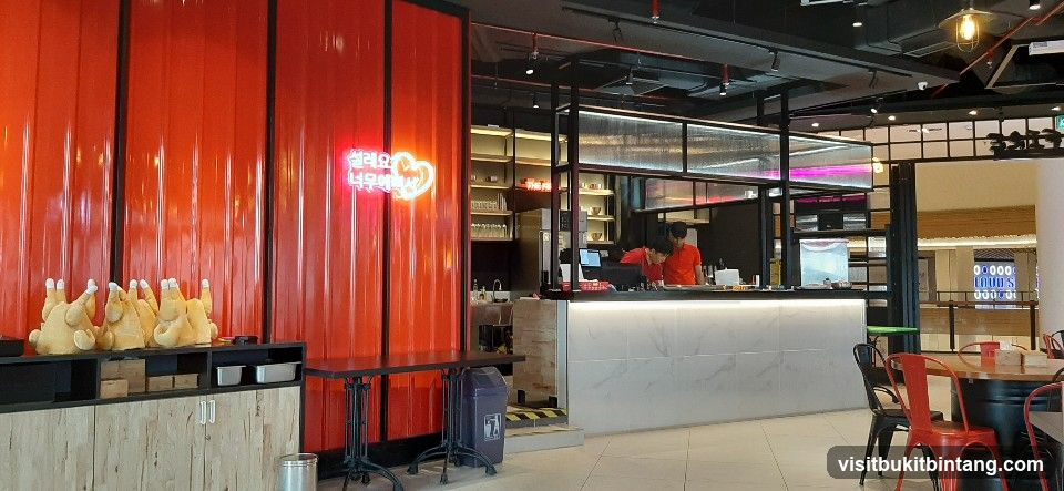 Restaurant Interior with Neon Signage