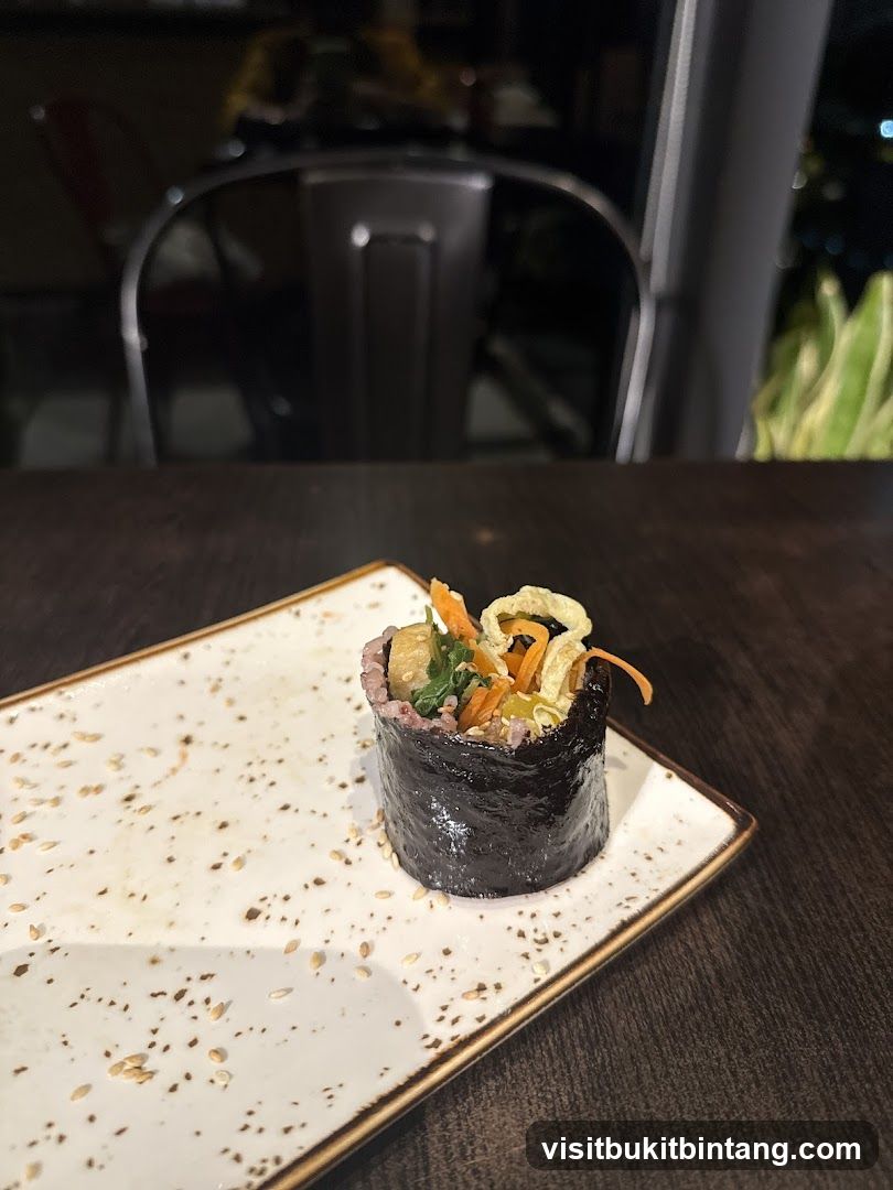 Gimbap Roll on Plate