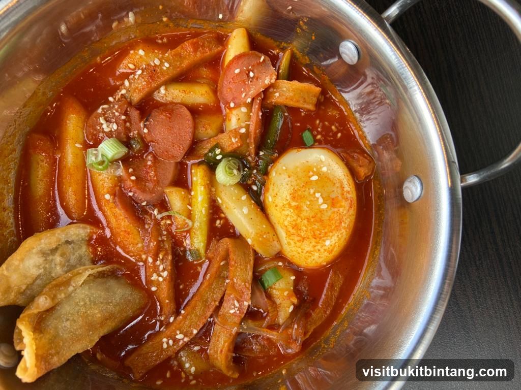 Spicy Rice Cakes with Sausage and Egg