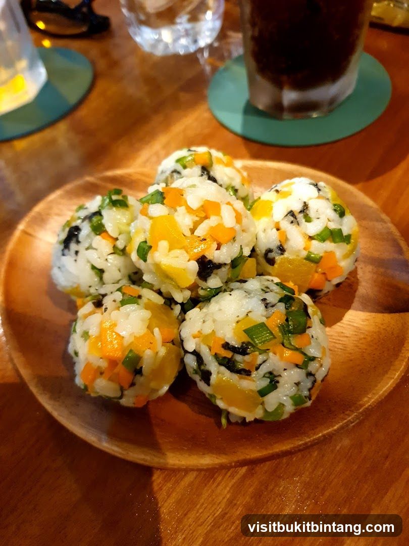 Onigiri with vegetables
