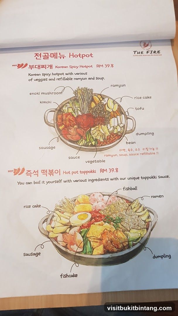Hotpot Menu