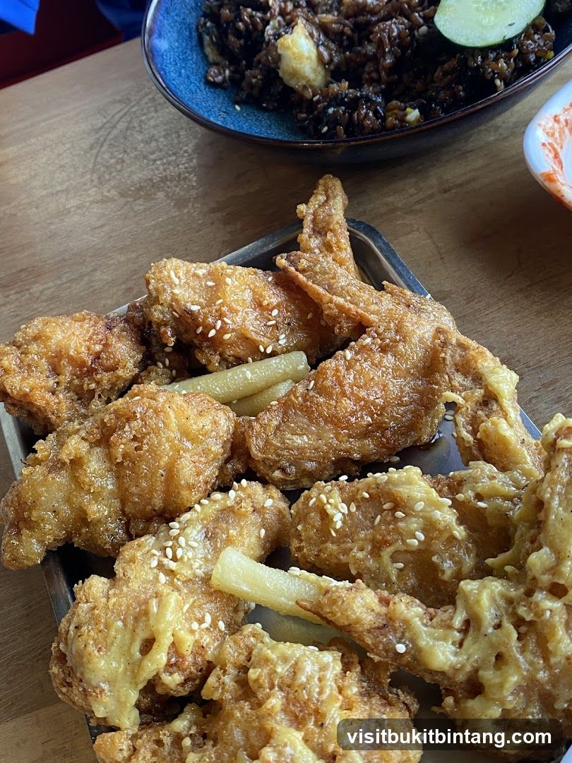 Fried Chicken Wings and Rice